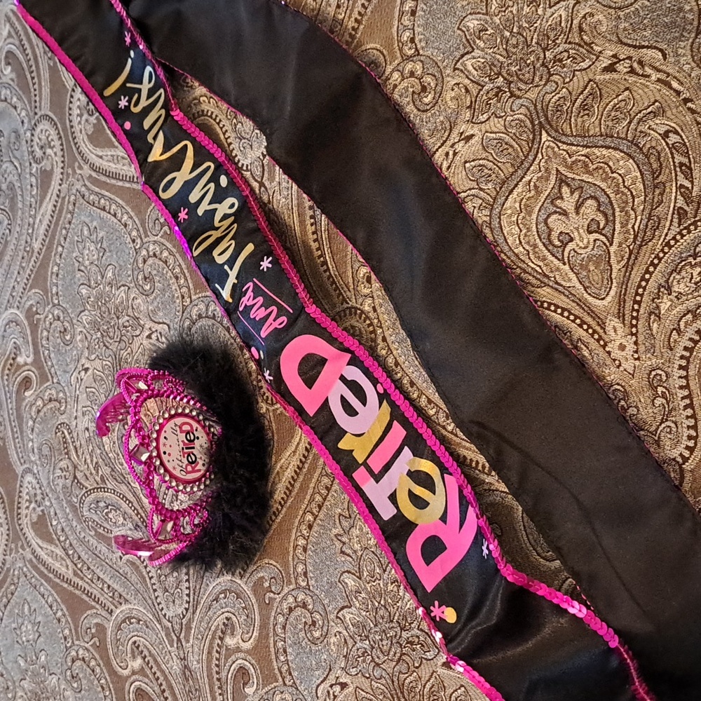 Retirement Banner and Tiara